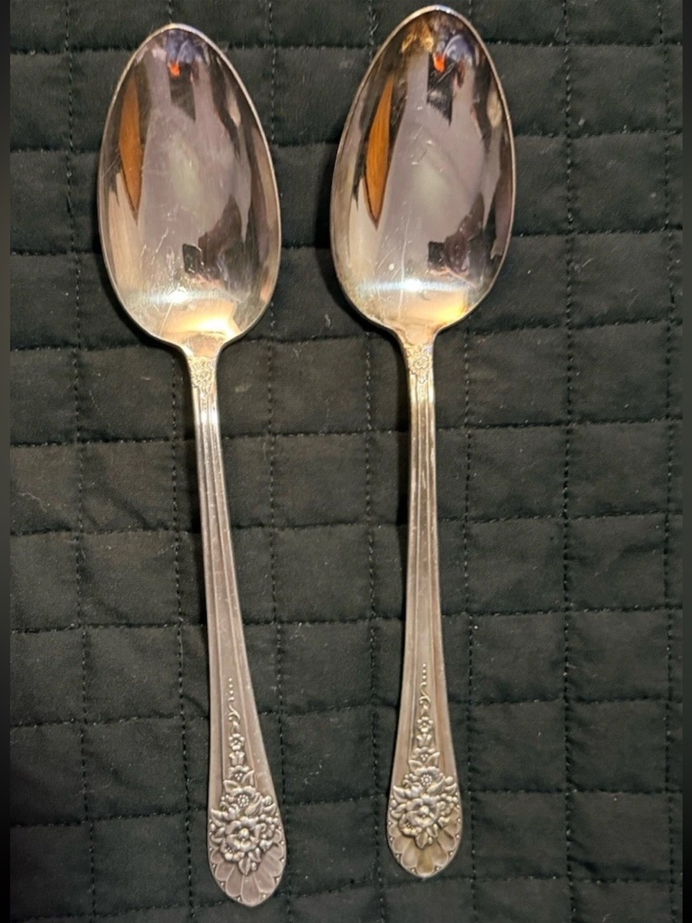 2 Wm Rogers Mfg Co JUBILEE Silverplate Serving Spoons Tablespoons 8.5" IS